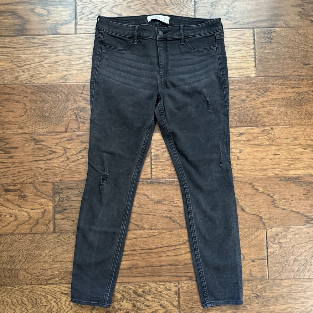 Abercrombie & Fitch Jean Legging Distressed Denim Grunge 31 12R